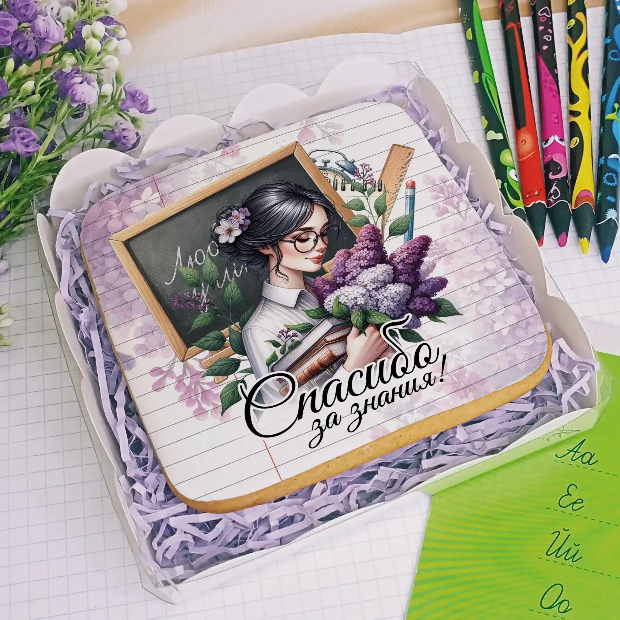 100-100 Сирень для учителя